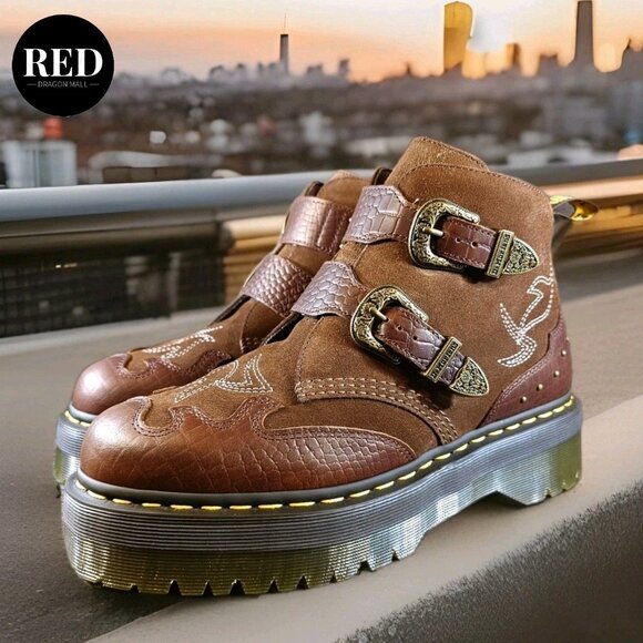 Dr. Martens Devon GA Gothic Americana Western Platform Boots - Women's Size 11 - Picture 2 of 14